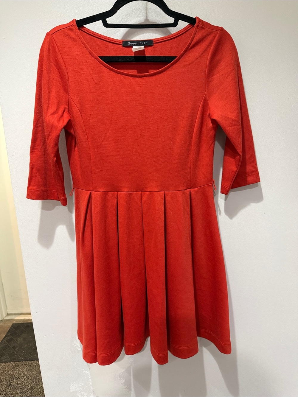 Sweet Rain Women’s Orange/Red Fit-and-Flare Dress